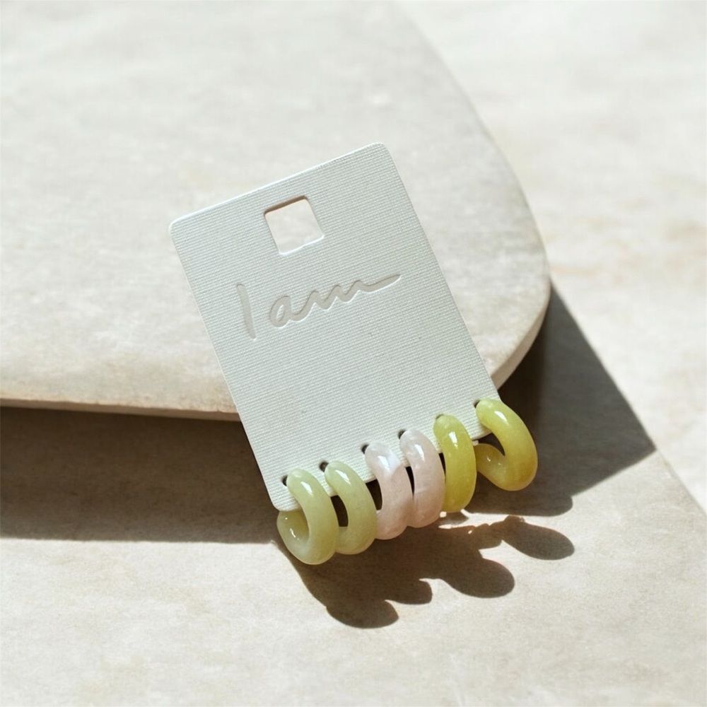 Pastel Hoop Earrings Set